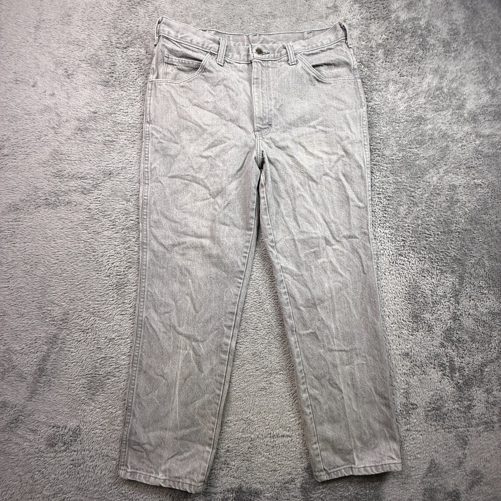 Vintage Dickies Branders USA Jeans Gray Denim 31x29 Workwear 100% Cotton